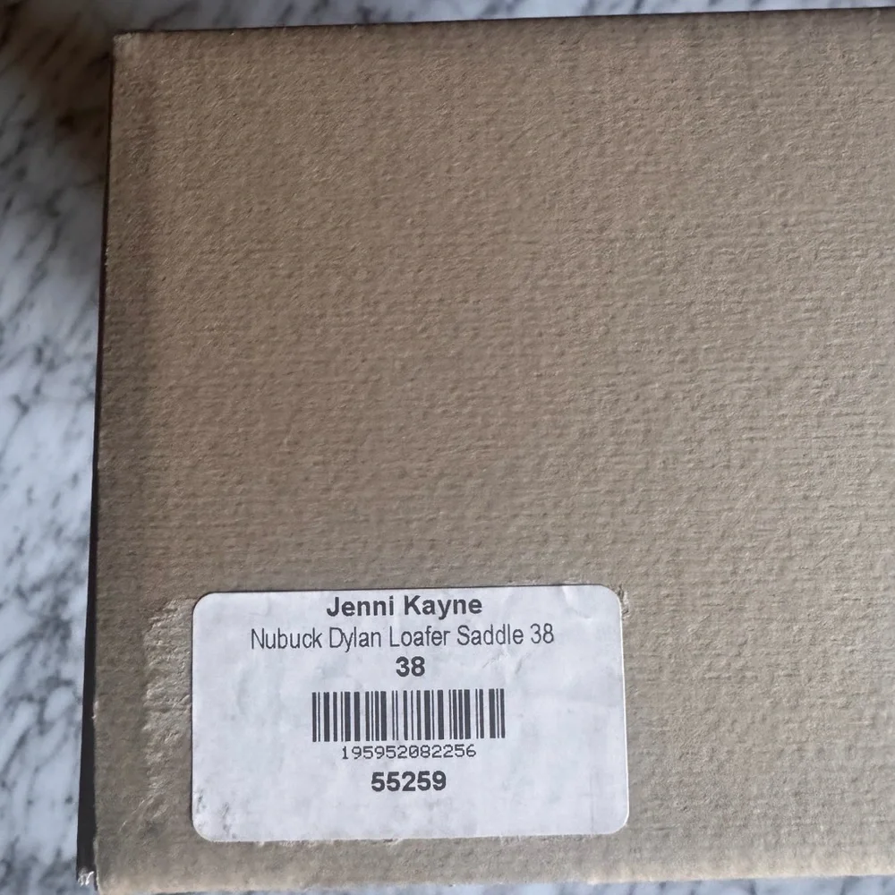 Jenni Kayne Dylan Brown Leather Shoes in Box with Beige Dust Bag